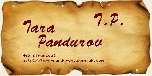 Tara Pandurov vizit kartica